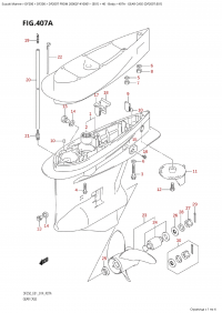 407A - Gear Case (Df200T:e01) (407A -    (Df200T: e01))