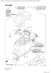 420B - Engine Cover (Df200T,Df200Z) (420B -   () (Df200T, Df200Z))