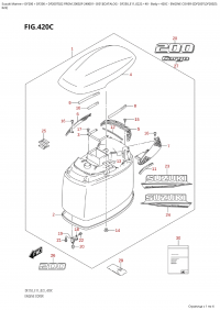 420C - Engine Cover ((Df200T,Df200Z):022) (420C -   () ( (Df200T, Df200Z) : 022))