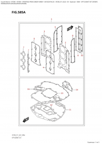 585A  -  Opt:gasket Set (Df200T, (585A - :   (Df200T,)