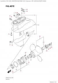 407E - Gear Case (Df20A:p01:4 Blade) (407E -    (Df20A: p01: 4 Blade))