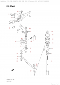 204G - Clutch Shaft (Df225Z:e01) (204G -   (Df225Z: e01))