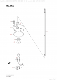 206E - Clutch Rod (Df225T:e01) (206E -   (Df225T: e01))