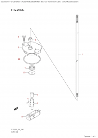 206G - Clutch Rod (Df225Z:e01) (206G -   (Df225Z: e01))