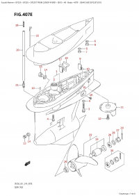 407E - Gear Case (Df225T:e01) (407E -    (Df225T: e01))