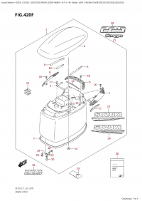 420F - Engine Cover  ((Df225T,Df225Z):(022,023)) (420F -   () ( (Df225T, Df225Z) : (022, 023) ))