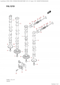 121D - Camshaft (Df250A:(022,023)) (121D -   (Df250A: (022, 023) ))