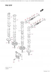 121F - Camshaft  ((Df250T,Df250Z):(022,023)) (121F -   ( (Df250T, Df250Z) : (022, 023) ))