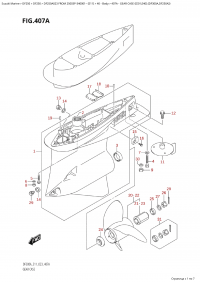 407A - Gear  Case  ((E01,E40):(Df300A,Df250A)) (407A -    ( (E01, E40) : (Df300A, Df250A) ))