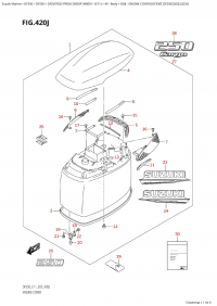 420J - Engine Cover ((Df250T,Df250Z):(022,023)) (420J -   () ( (Df250T, Df250Z) : (022, 023) ))