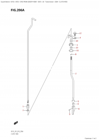206A - Clutch Rod (206A -  )