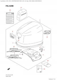 420B - Engine Cover (Df25R:e01) (420B -   () (Df25R: e01))