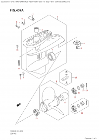 407A - Gear Case (Df40A:e01) (407A -    (Df40A: e01))