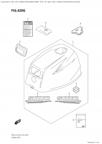 420G - Engine Cover (Df4A:(021,022,023)) (420G -   () (Df4A: (021, 022, 023) ))