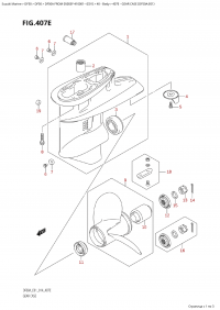 407E - Gear Case (Df50A:e01) (407E -    (Df50A: e01))