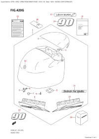 420G - Engine Cover (Df90A:e01) (420G -   () (Df90A: e01))