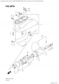 407A - Gear Case (3 Blade) (407A -    (3 Blade))