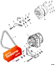 Alternator & Mounting Hardware (s/n-0f319301 And Below) (����������� & ���������ing Hardware (s / n-0f319301 � ����))