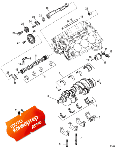 Cylinder Block, Camshaft, Crankshaft And Balanceshaft (���� ��������, ����������������� ���, �������� � Balance���)