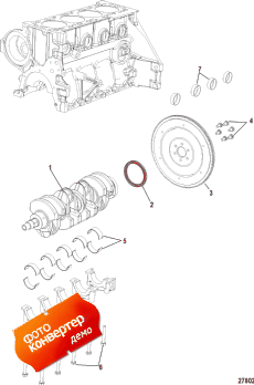 Cylinder Block, Crankshaft And Flywheel (���� ��������, �������� � �������)