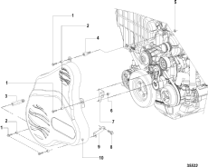 Drive Belt Cover, Inboard (��������� ������ ������, Inboard)
