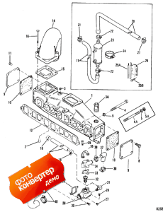 Exhaust Manifold And Water System (with End Caps) 3.0lx (��������� �������� � Water System (with End ��������s) 3.0lx)