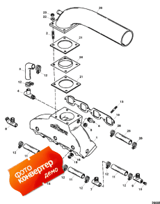 Exhaust Manifold/elbow (serial # 0f745260 Thru 0f877734) (��������� �������� / elbow (serial # 0f745260 Thru 0f877734))