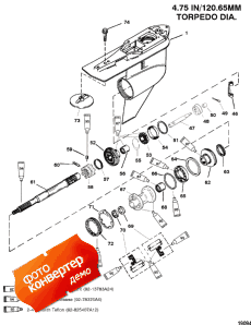 Gear Hsg (propshaft) (std) (s/n-0g960499 & Below) (�������� Hsg (��� �������� �����) (std) (s / n-0g960499 & ����))