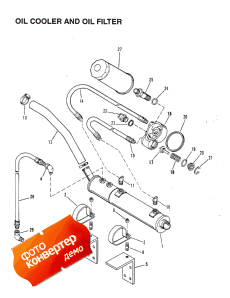 Oil Cooler And Oil Filter (inboard) (Oil Cooler � �������� ������ (inboard))