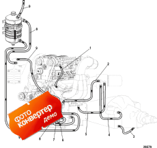 Oil Hoses And Fittings (port Side View) (Oil �����s � Fittings (����� ������� View))