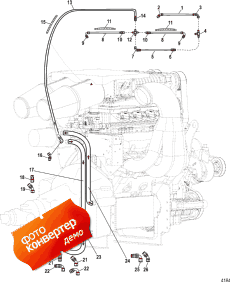 Oil Hoses And Fittings (starboard Side View) (Oil �����s � Fittings (������ ������� View))