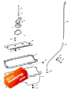 Oil Pan And Oil Pump (serial # 0d725676 Thru 0f877642) (�������� ������ � �������� ����� (serial # 0d725676 Thru 0f877642))