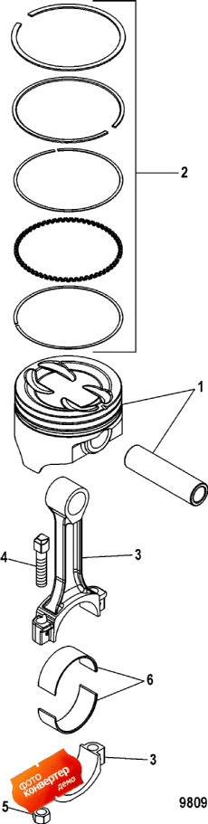Piston And Connecting Rods (������� � �����)