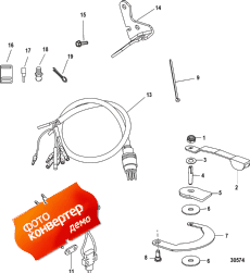 Tiller Handle Kit Components (821455a6 / A7 / A20) (   Components (821455a6 / A7 / A20))