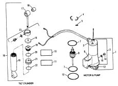 Tilt Cylinder / Motor And Pump (������� ������� / Motor � �����)