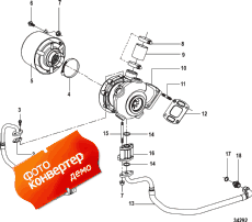 Turbocharger And Air Filter Assembly (Turbocharger � ��������� ������ Assembly)