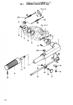 Steering handle mf-ef type <br />  mf-ef type