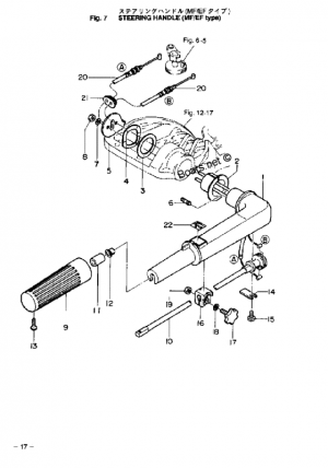  mf-ef type <br /> Steering handle mf-ef type