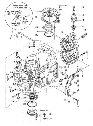 Cylinder - crank case assembly <br />  /  
