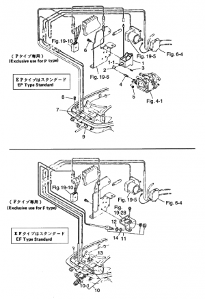 Optional parts (iii) - electric starter (exclusive use for p & f types) <br />   (iii) -  (exclusive use  p & f types)