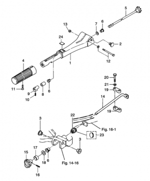 Tiller handle <br /> 