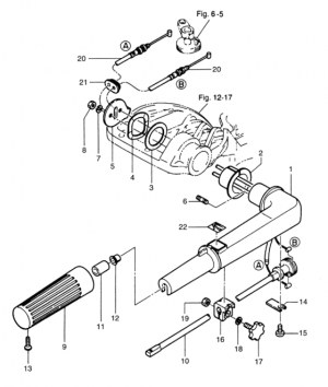 Tiller handle (mf/ef type) <br />  (mf / ef type)