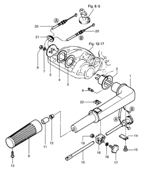   (mf/ef type) <br /> Tiller handle (mf/ef type)