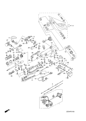 F-01   HANDLE (1) <br /> F-01 Steering Handle (1)