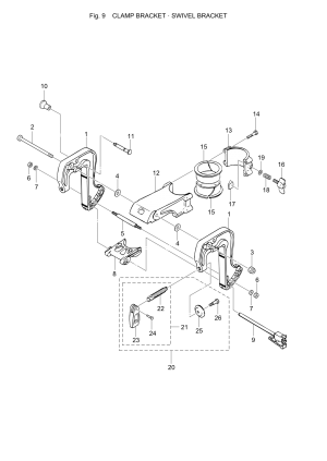 Fig.09   /   <br /> Fig.09 Clamp Bracket / Swivel Bracket