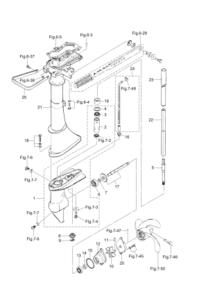 Fig.08 Drive Shaft Housing / Gear Case (m2.5/3.5a2) <br /> Fig.08    /    (m2.5 / 3.5a2)