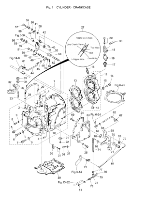 Fig.01 Cylinder / Crank Case <br /> Fig.01  /  Case