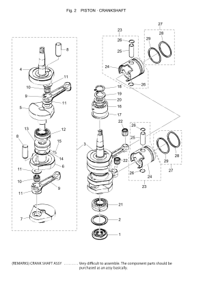Fig.02 Piston / Crank Shaft <br /> Fig.02  / 
