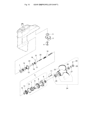 Fig.10 Gear Case (propeller Shaft) <br /> Fig.10    (  )