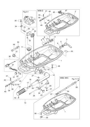 Fig.09   /   <br /> Fig.09 Bottom Cowl / Tiller Handle